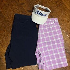 Men’s FootJoy Golf shorts and visor